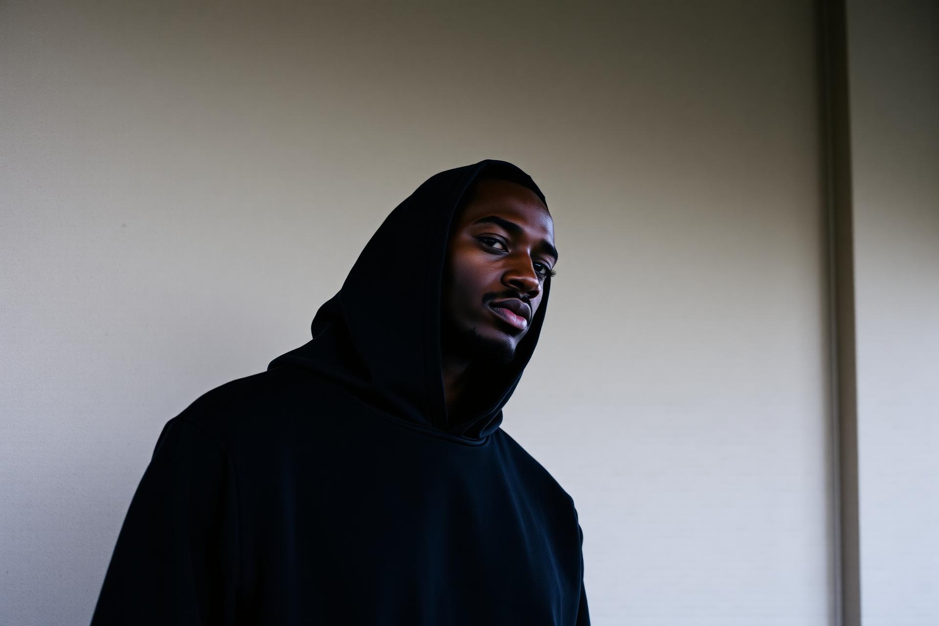 DLS Store — model wearing the Essential Hoodie